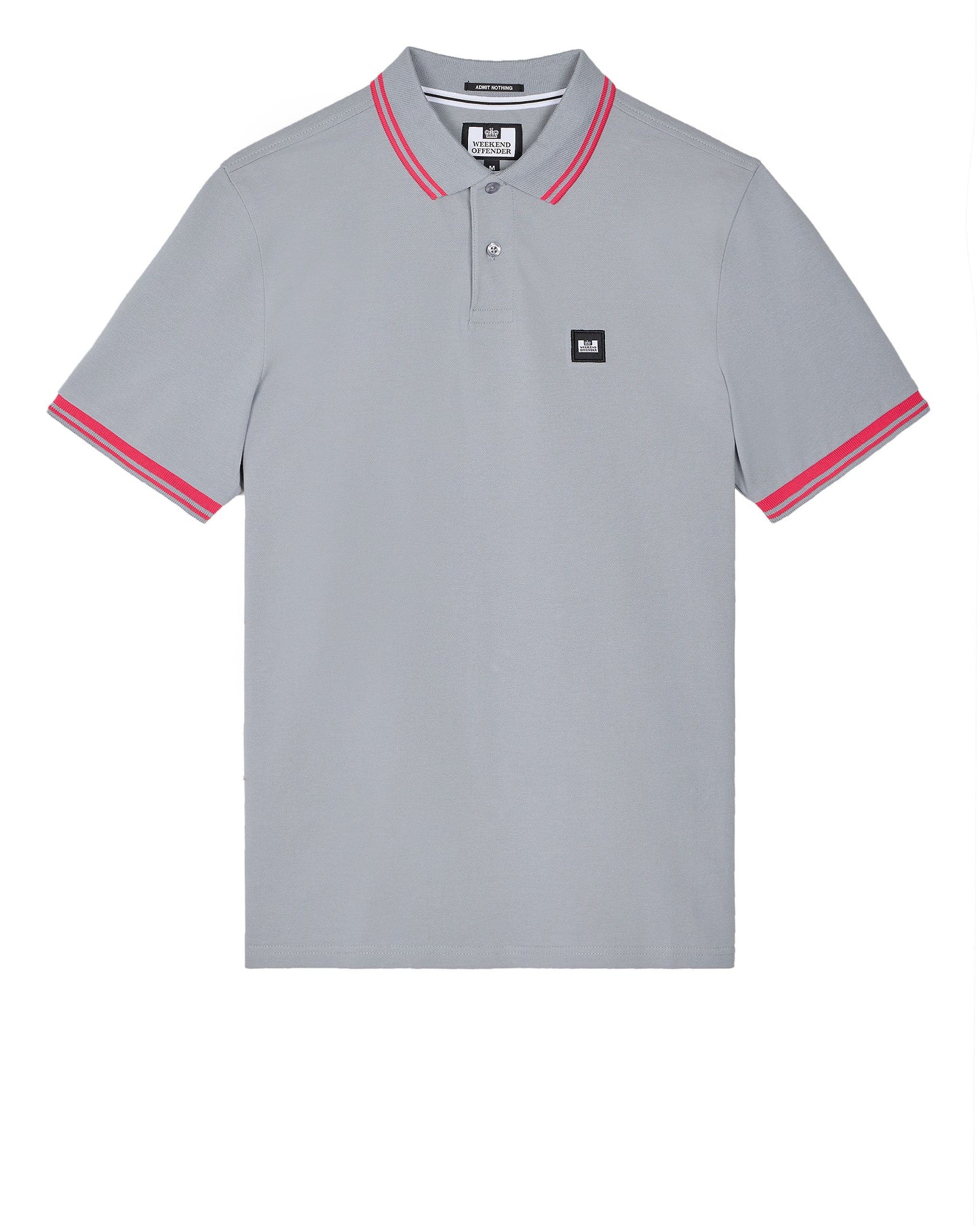 Weekend Offender - Levanto Polo Shirt Smokey Grey / Pink