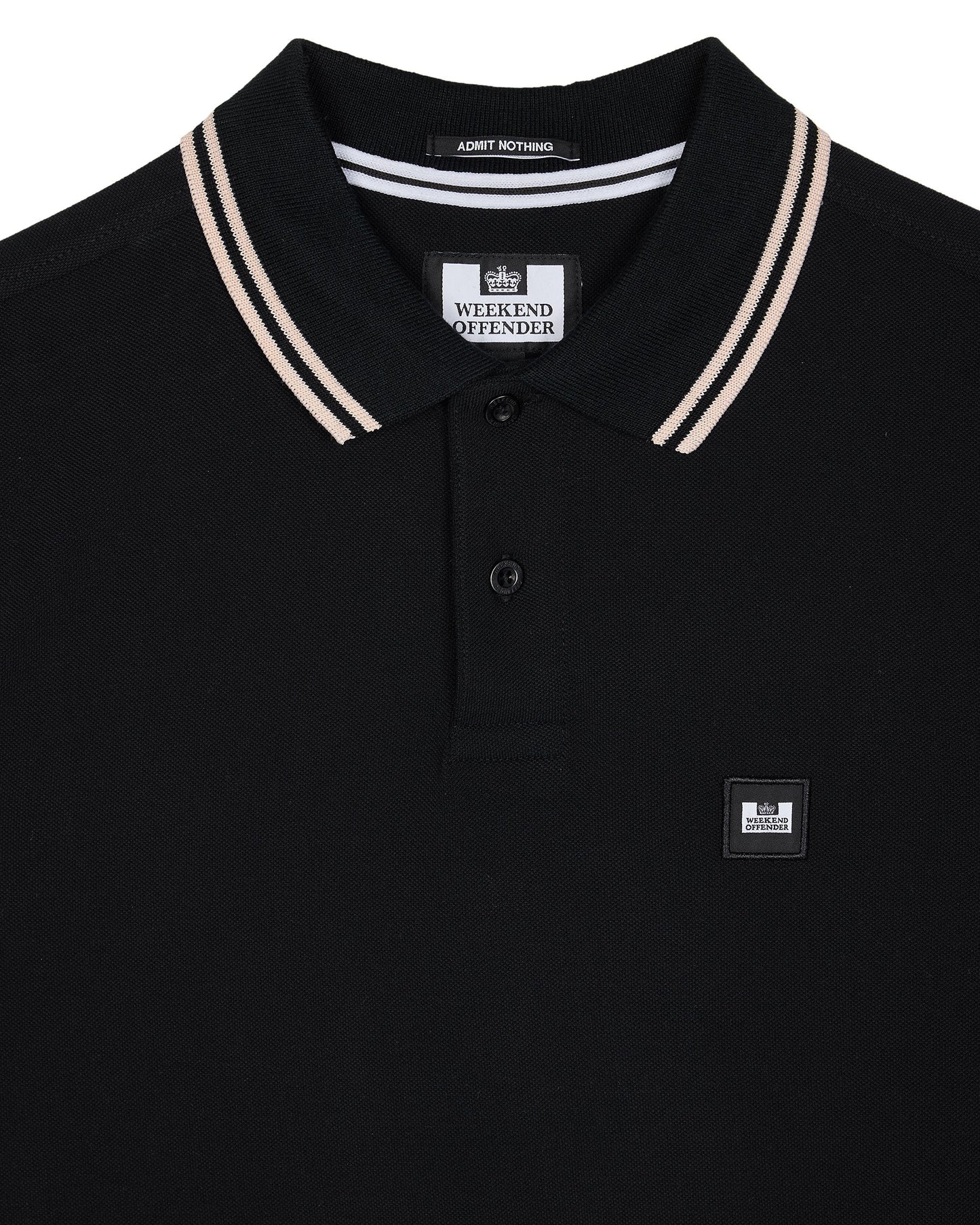 Weekend Offender - Levanto Polo Shirt Black / Alabaster