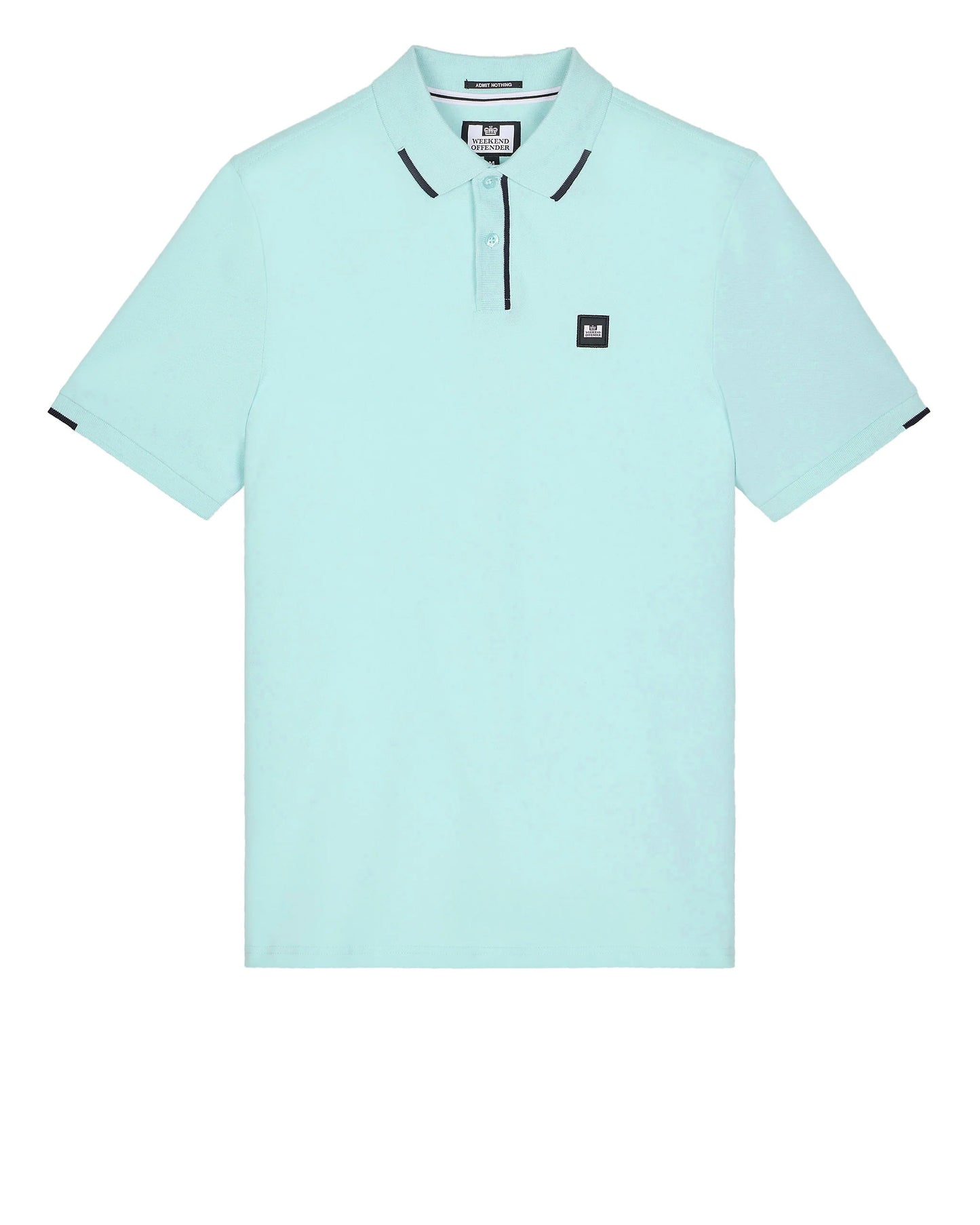 Weekend Offender - Rivas Polo Shirt Celeste Green / Navy