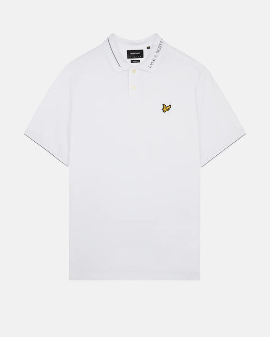 Lyle & Scott - Branded Ringer Polo Shirt White