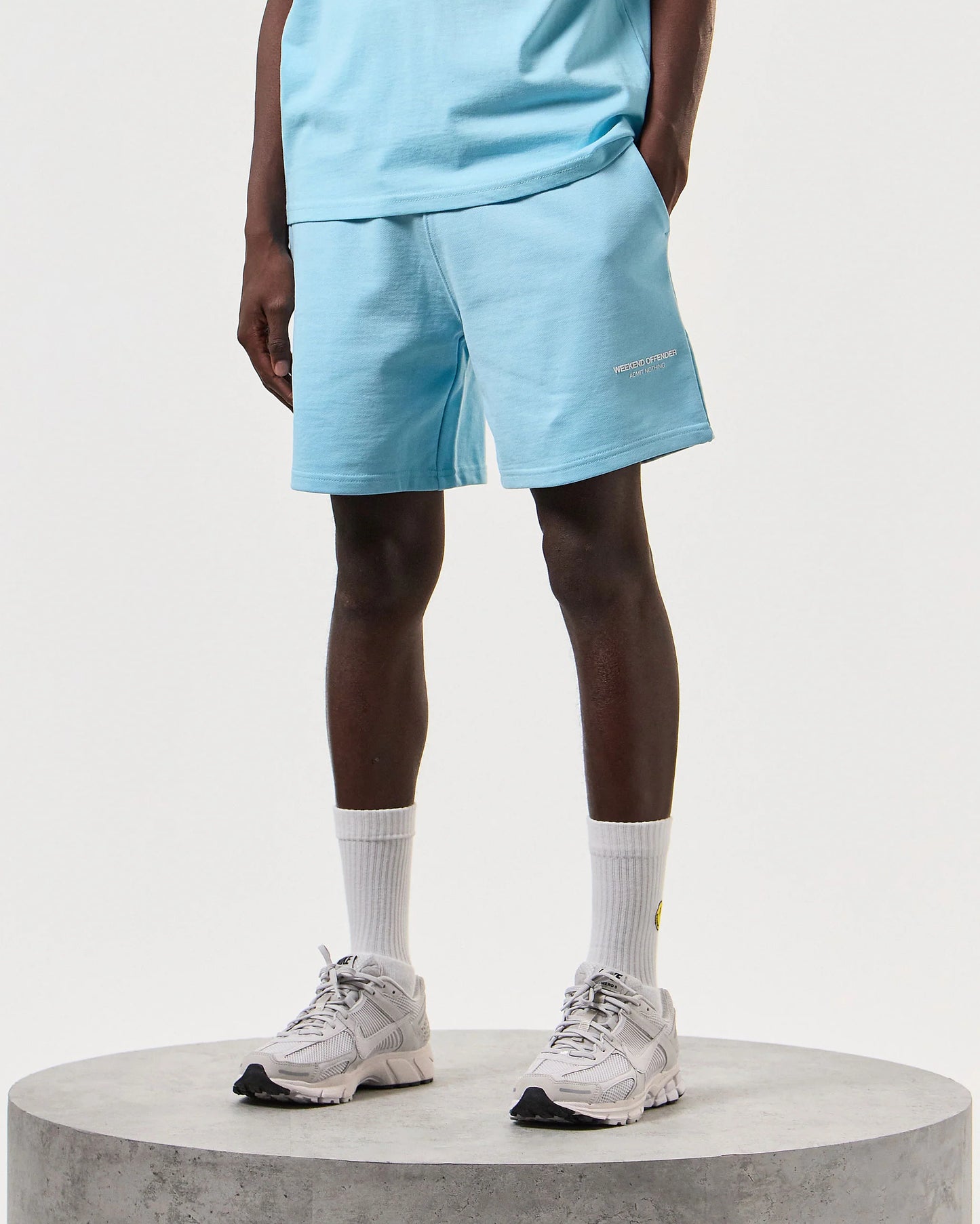 Weekend Offender - Mytros Jogger Short Saltwater Blue / White