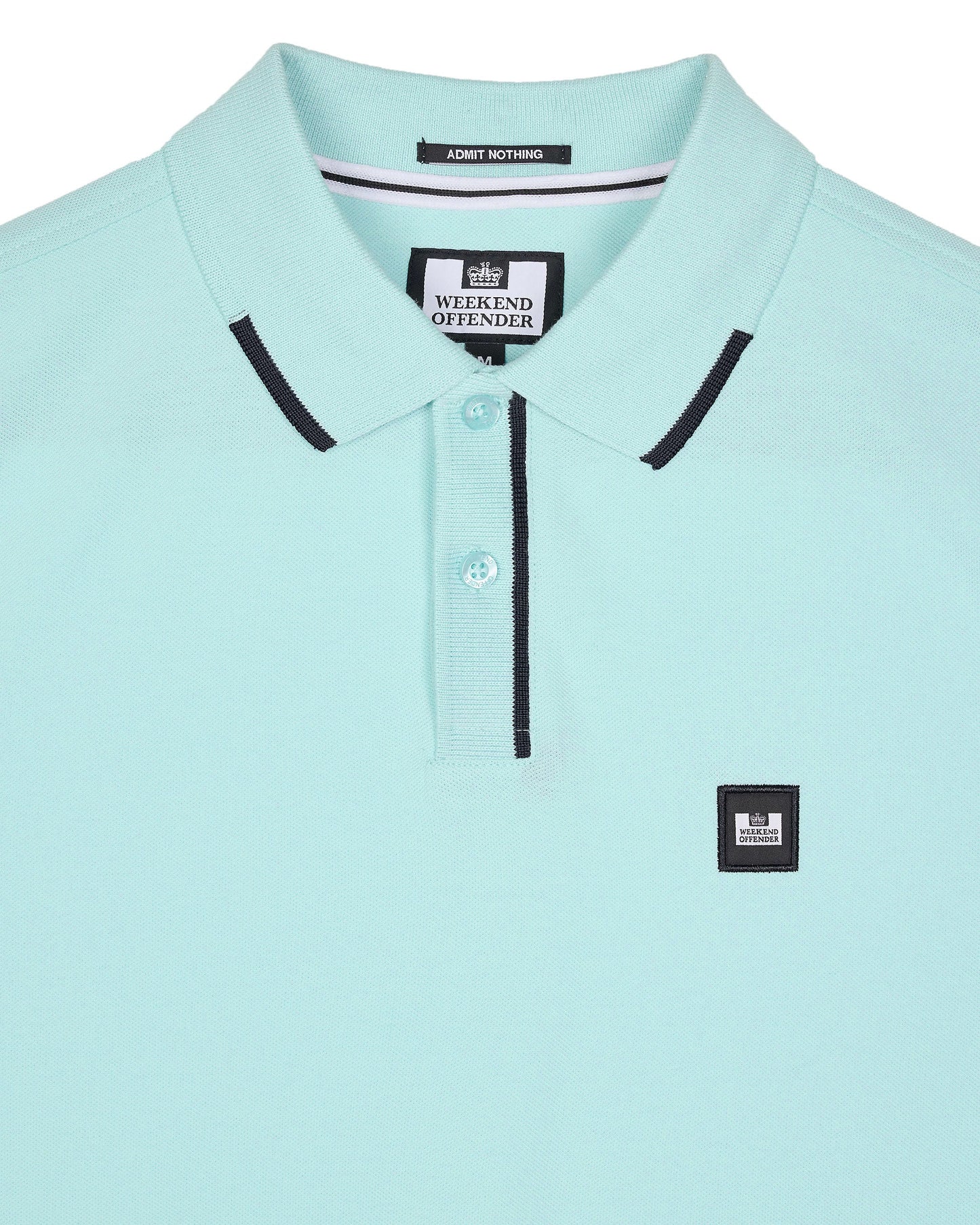 Weekend Offender - Rivas Polo Shirt Celeste Green / Navy