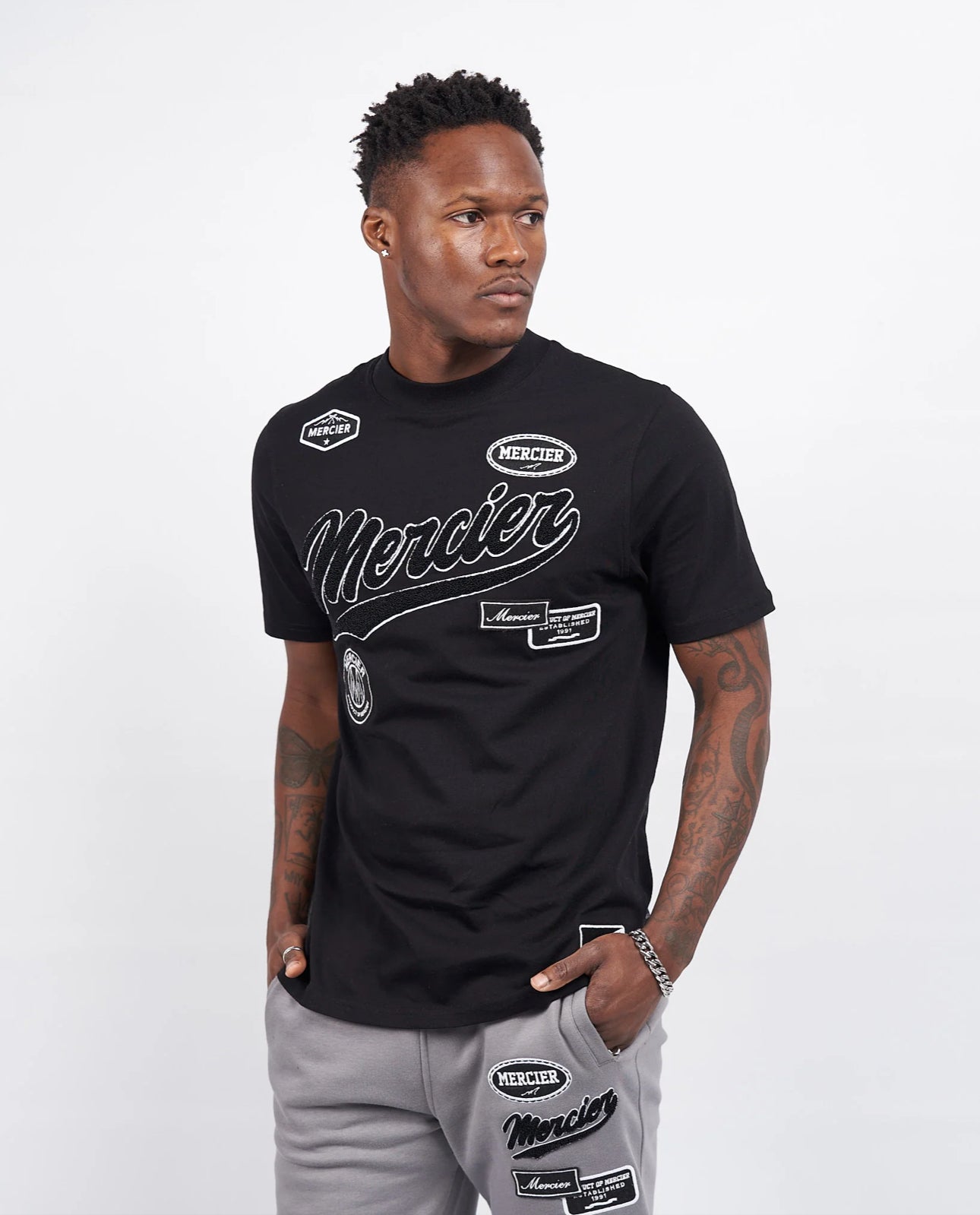 Mercier Black Teams T-Shirt