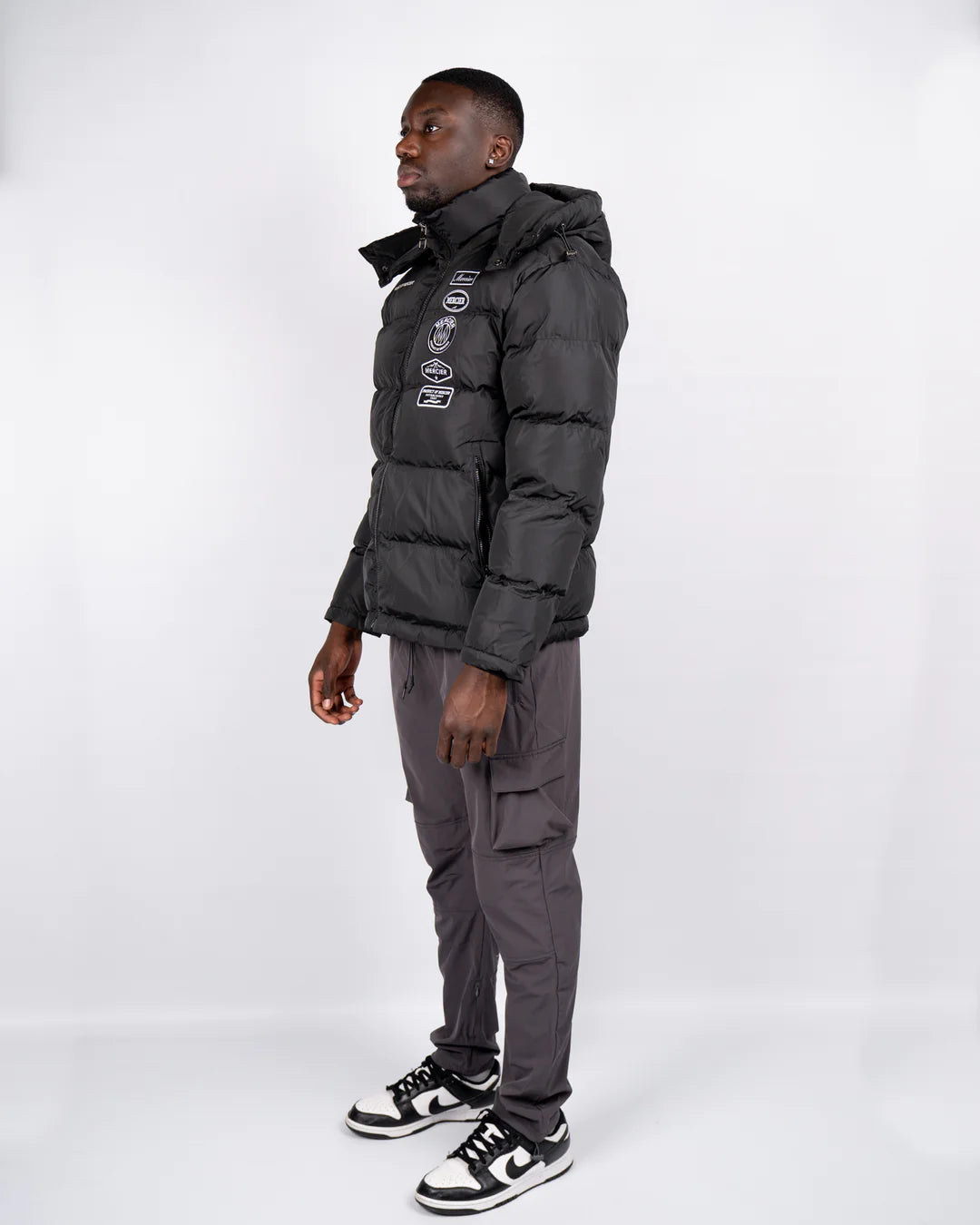 Mercier - Black Mono Hybrid Puffer Jacket