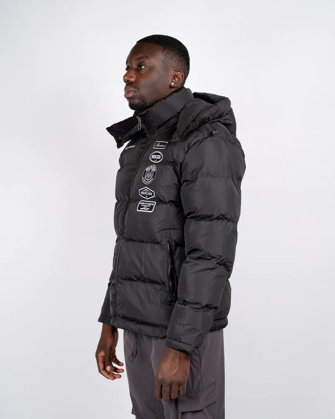 Mercier - Black Mono Hybrid Puffer Jacket