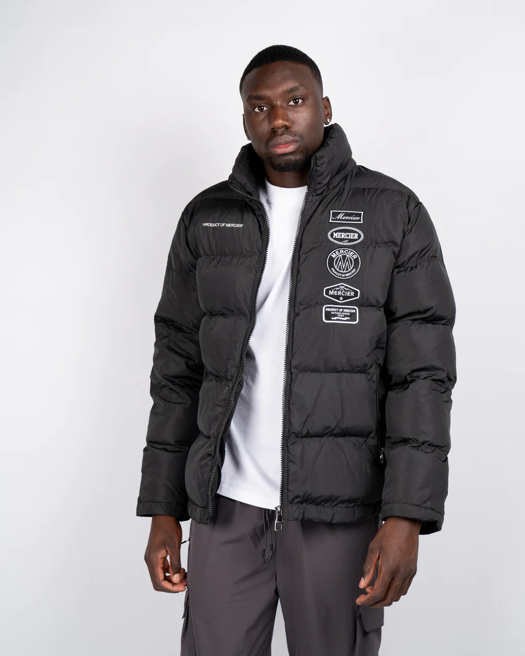 Mercier - Black Mono Hybrid Puffer Jacket