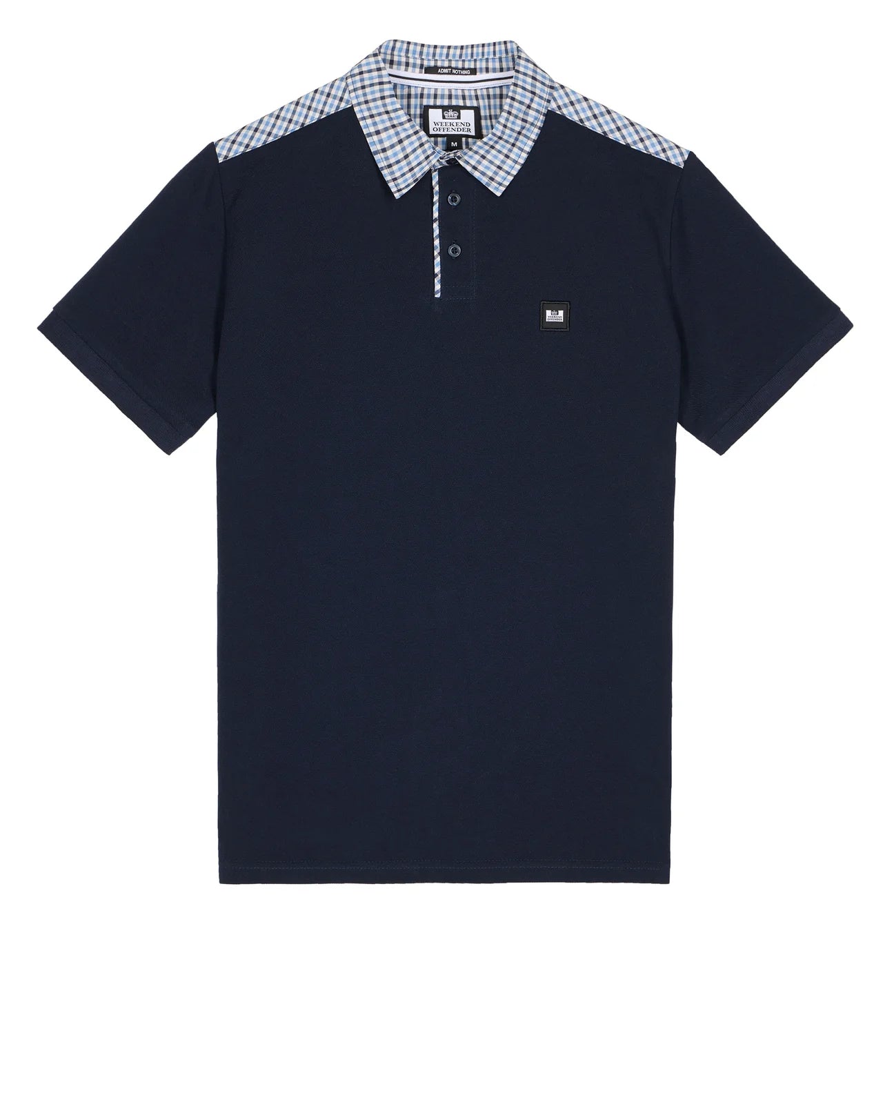 Weekend Offender - Costa Polo Shirt Navy/Blue House Check