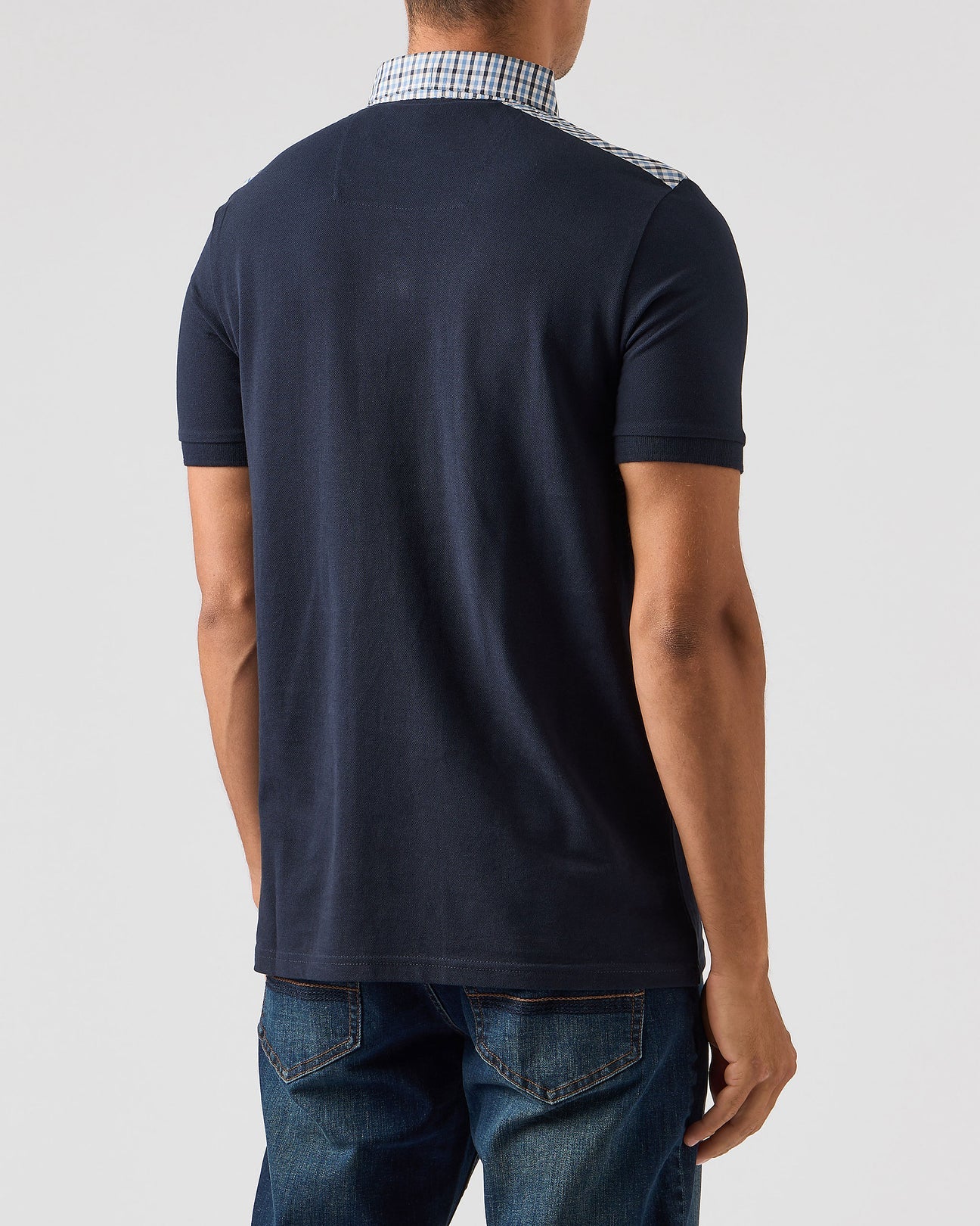 Weekend Offender - Costa Polo Shirt Navy/Blue House Check