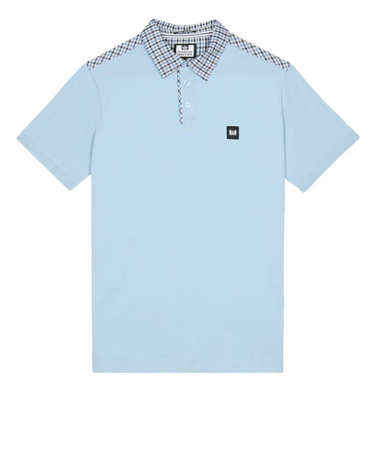 Weekend Offender - Costa Polo Shirt Winter Sky / Blue House Check