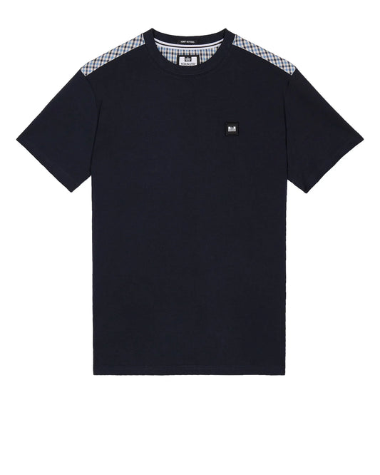 Weekend Offender - Diaz T-Shirt Navy/Blue House Check