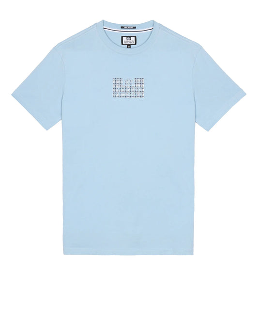 Weekend Offender - Dygas T-Shirt Winter Sky/Blue House Check